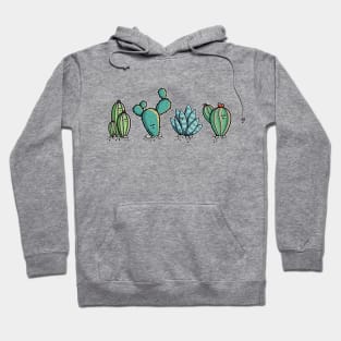 Kawaii Cute Cacti Desert Plants Hoodie